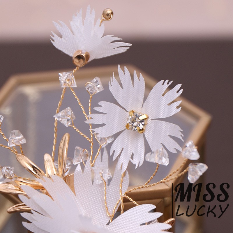 Cặp kẹp tóc trang trí hình bông hoa thời trang thanh tú cho nữ