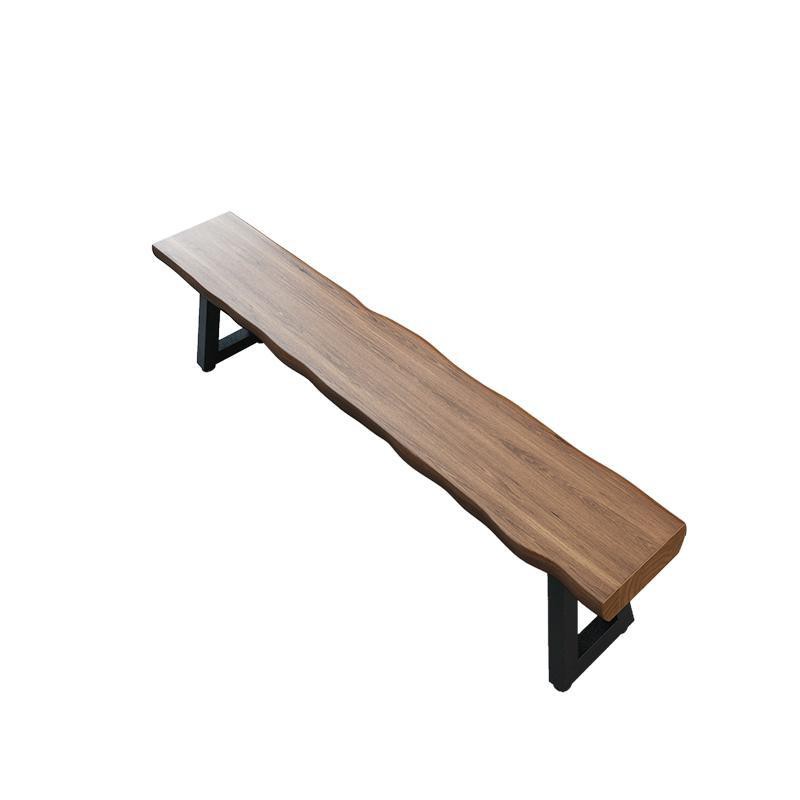 Ghế băng gỗ rắn kiểu Bắc Âu tối giản cho gia đình đôn dài sắt bàn ăn giường chân giày thay thế đẩu