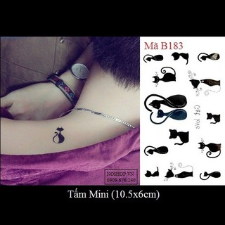 Hình xăm dán mèo B183