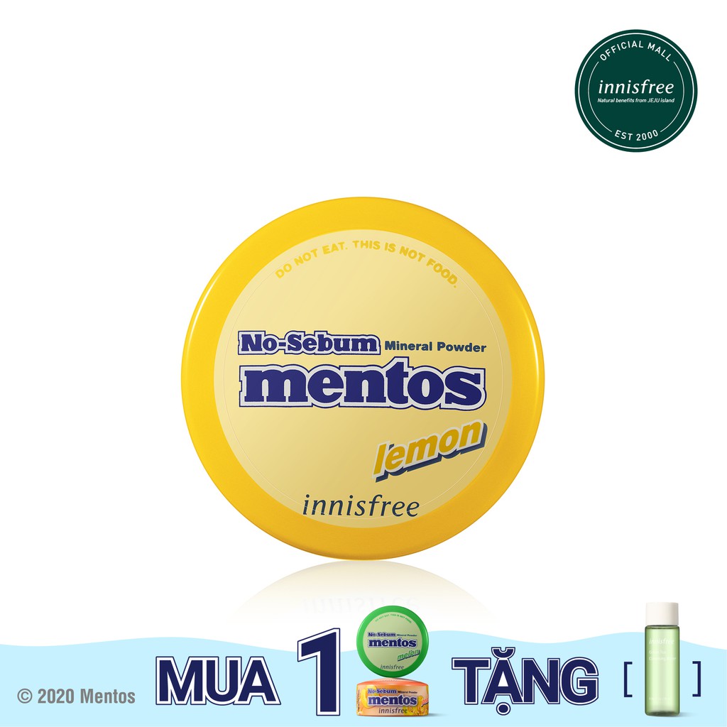 Phấn phủ kiềm dầu dạng bột khoáng hương chanh innisfree No sebum mineral powder Mentos LEMON 5g