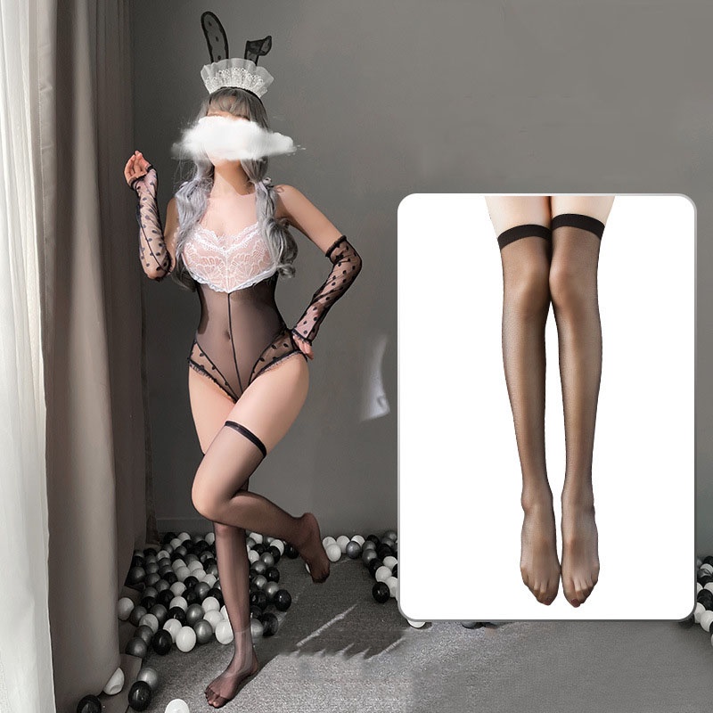 Bộ đồ lót liền thân LEOSOXS kèm băng đô và găng tay hóa trang thỏ gợi cảm dành cho nữ