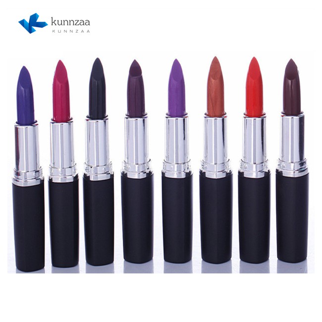 Style Purple Blue Black Lipstick Lip Gloss Makeup Red Moisturizing Goth Lipstick Rose Long Lasting