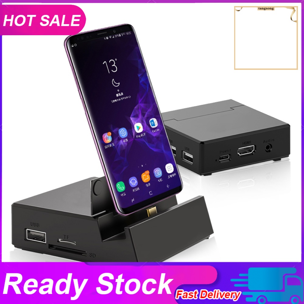 Đế Sạc 8 Trong 1 Usb-C Hub Type-C Sang Hdmi-Compatible Tf Usb 2.0