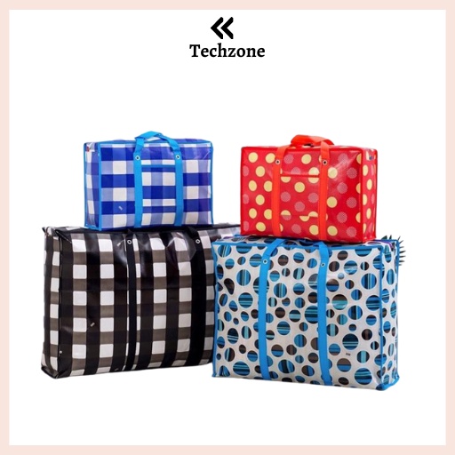 Túi Bạt, Túi Dứa Đựng Đồ Có Khóa Dây Kéo Tiện Lợi Thích Hợp Đựng Quần Áo, Chăn Màn