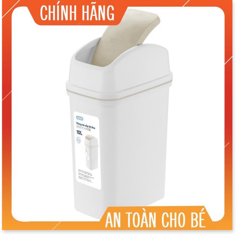 Thùng rác nắp lật Inochi 10L (tiêu chuẩn Nhật Bản)