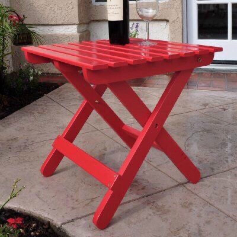 Bàn gấp xếp xuất Âu gỗ tràm tiện lợi thích hợp dùng cho sân vườn 43x43x45.5cm