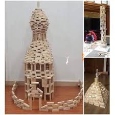 Bộ Gỗ xếp hình đồ chơi cỡ lớn giúp trẻ tránh xa điện thoại bộ 100 thanh
