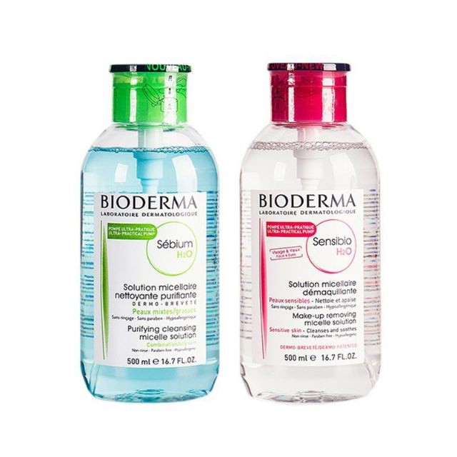 Nước tẩy trang bioderma 500ml dành cho da dầu, da mụn, da nhạy cảm