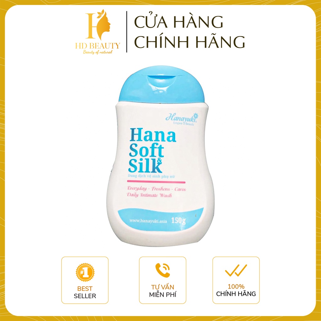 Dung dịch vệ sinh phụ nữ Hana Soft Silk làm hồng se khít 150g