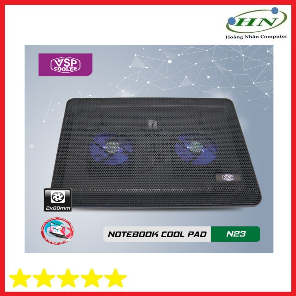 Đế Tản Nhiệt VSP Cooler N23 (2*Fan 8cm )