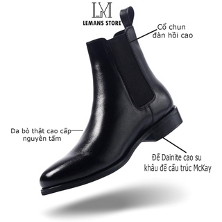 Giày da Chelsea Boots Classic Black CB02 LEMANS