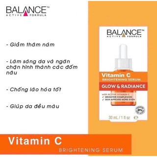 [CHÍNH HÃNG] Serum trắng da mờ thâm sau mụn Vitamin C Balance Active Formula 30ml