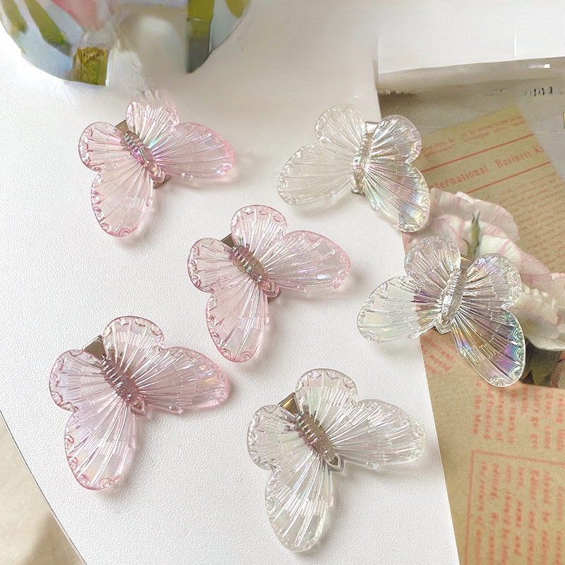 Set 5 Kẹp Tóc Hình Bươm Bướm/ Nàng Tiên Cá Thời Trang Xinh Xắn Cho Bé Gái