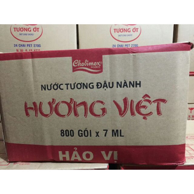 Nước tương gói nhỏ Hương Việt 7ml của Cholimex 800 gói