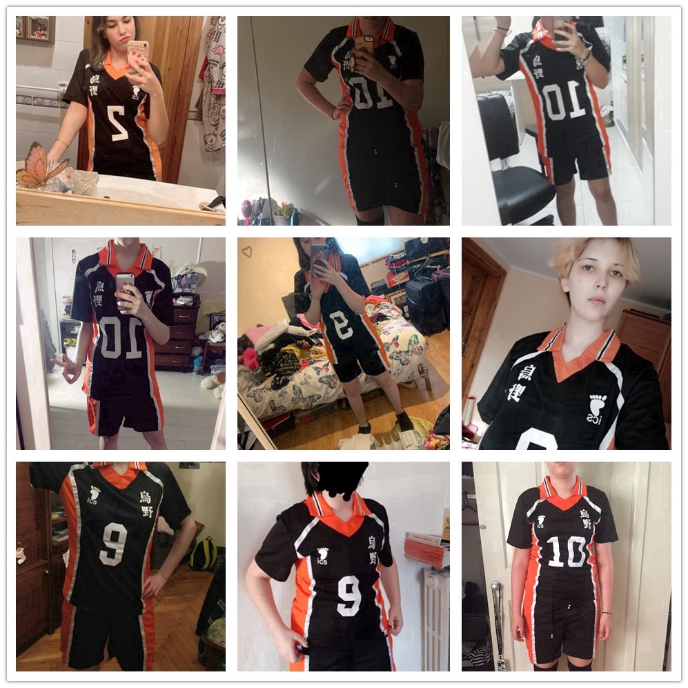 Haikyuu Cosplay Costume Karasuno High School Volleyball Club Sportswear Jerseys Uniform Halloween Party