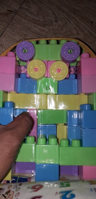 Bộ giỏ lắp ráp khối lâu đài có 47 chi tiết bằng nhựa rất đẹp