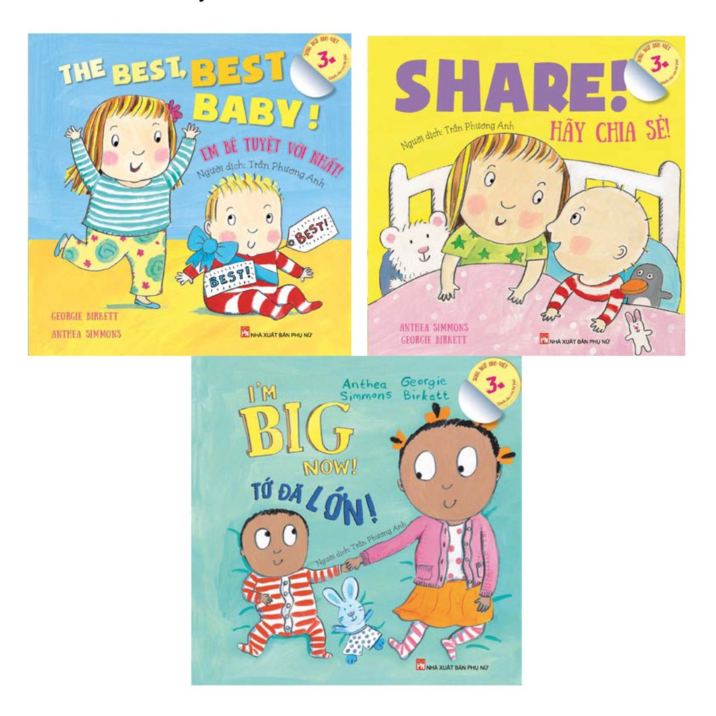 Sách- Song ngữ Anh- Việt- Combo The best baby- Hãy chia sẻ- Những em bé tuyệt vời- Tớ đã lớn