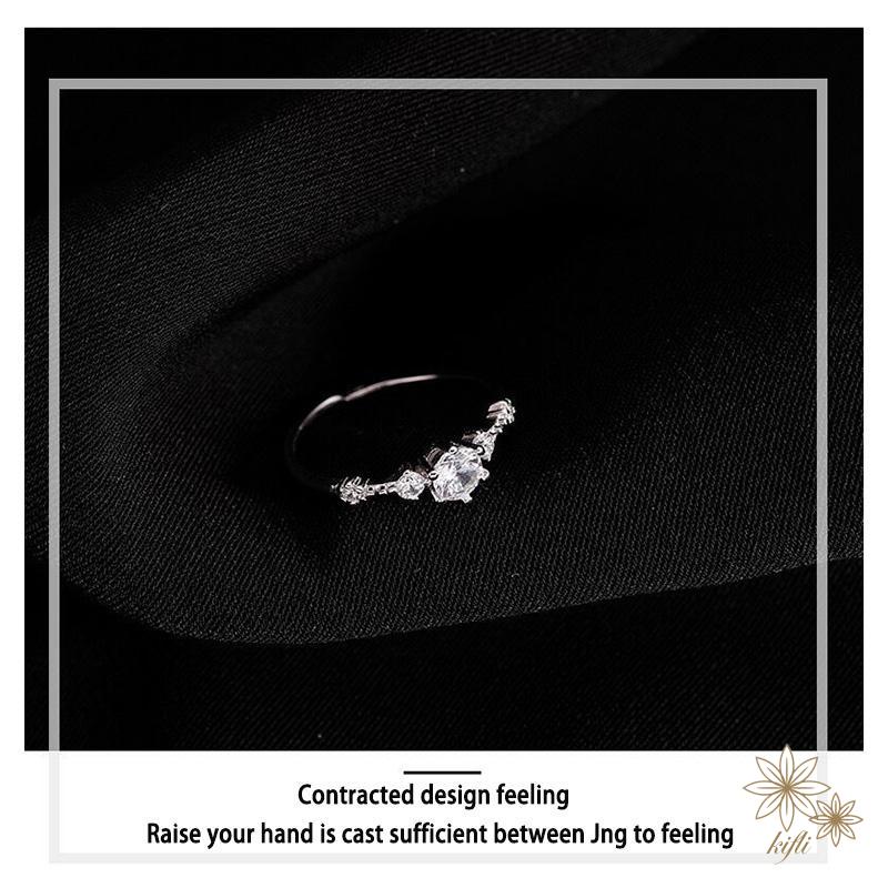 【kifli】Nhẫn Bạc 925 Kiểu Dáng Đơn Giản Thời Trang Dành Cho Nữ