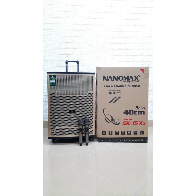 Loa kéo di động Nanomax SK-15X3 bass 40cm