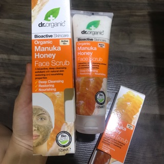 Tẩy da chết mặt - Dr organic Manuka Honey Scrub