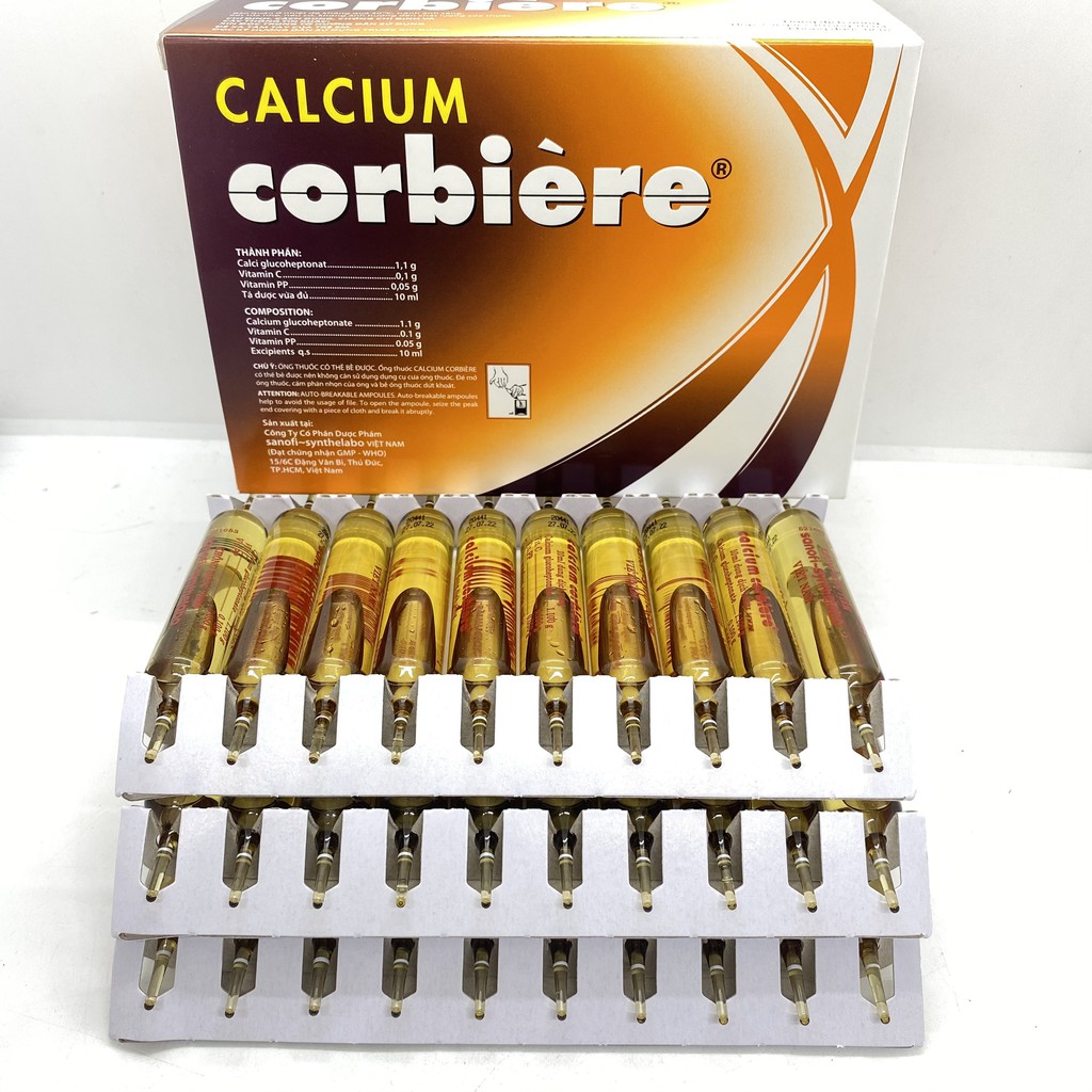 Calcium Corbiere 5ml & 10ml- Bổ sung canxi hộp 30 ống | Thế Giới Skin Care