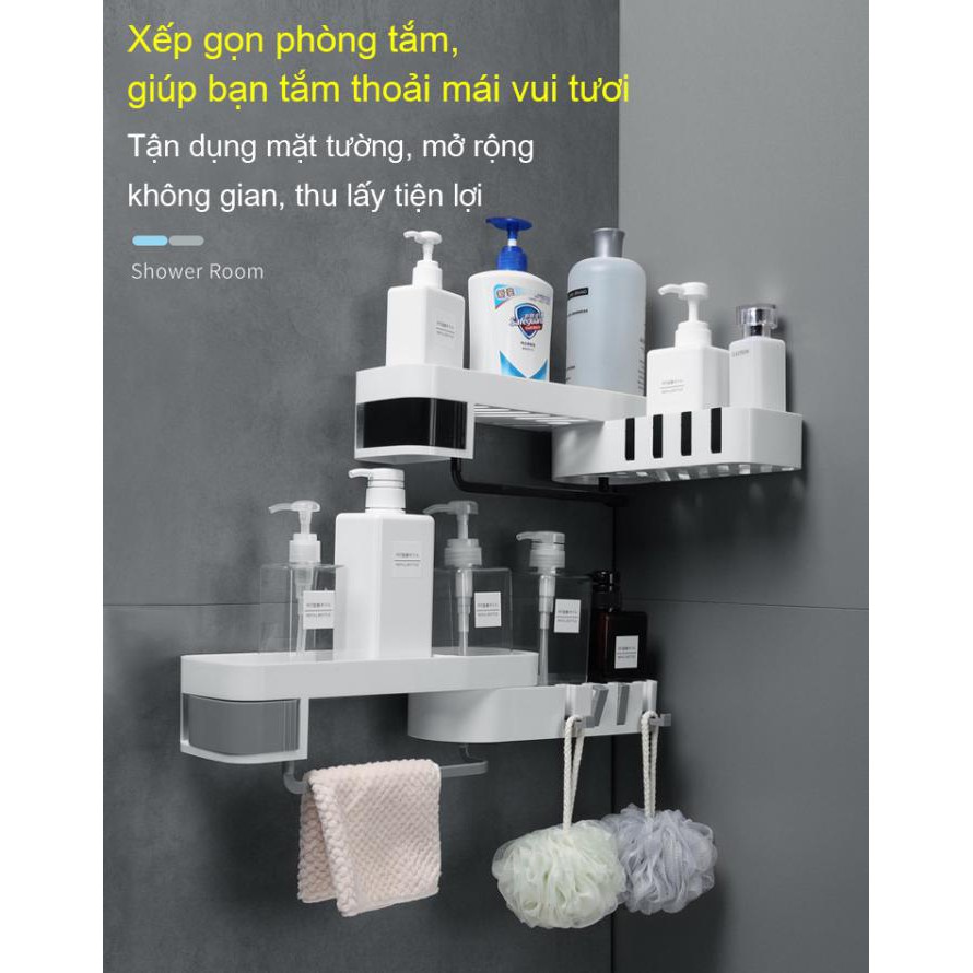 Kệ để đồ đa chức năng xoay linh hoạt không cần khoan bắt vít (Bộ 2 cái) - Home and Garden