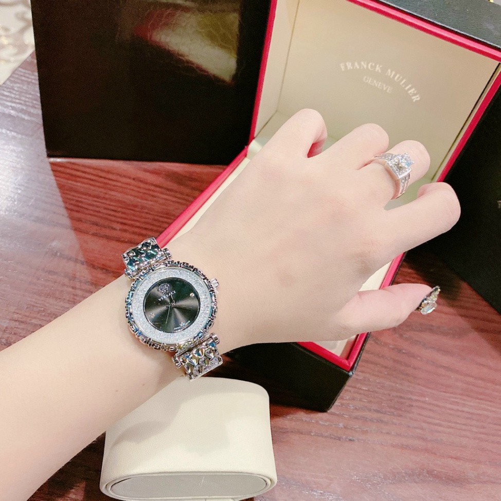 Đồng hồ nữ đeo tay đẹp VERSACE cao cấp chống nước thời trang dây thép không gỉ bảo hành 12 tháng FreeShip -DHN12