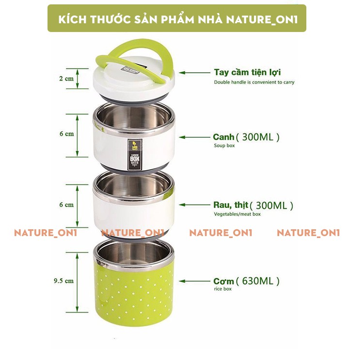 Hộp Cơm Giữ Nhiệt - Hộp Cơm Inox  Giữ Nhiệt Lâu, Tiện Dụng, Dung Tích Lớn Đủ Cho 2 Người Ăn