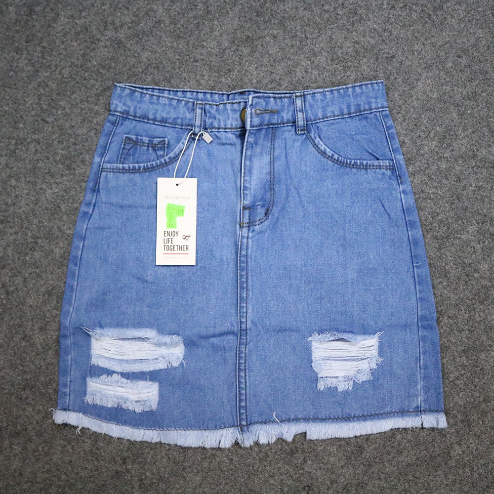 FS50K_Chân Váy Jeans Chữ A OHS4024-25