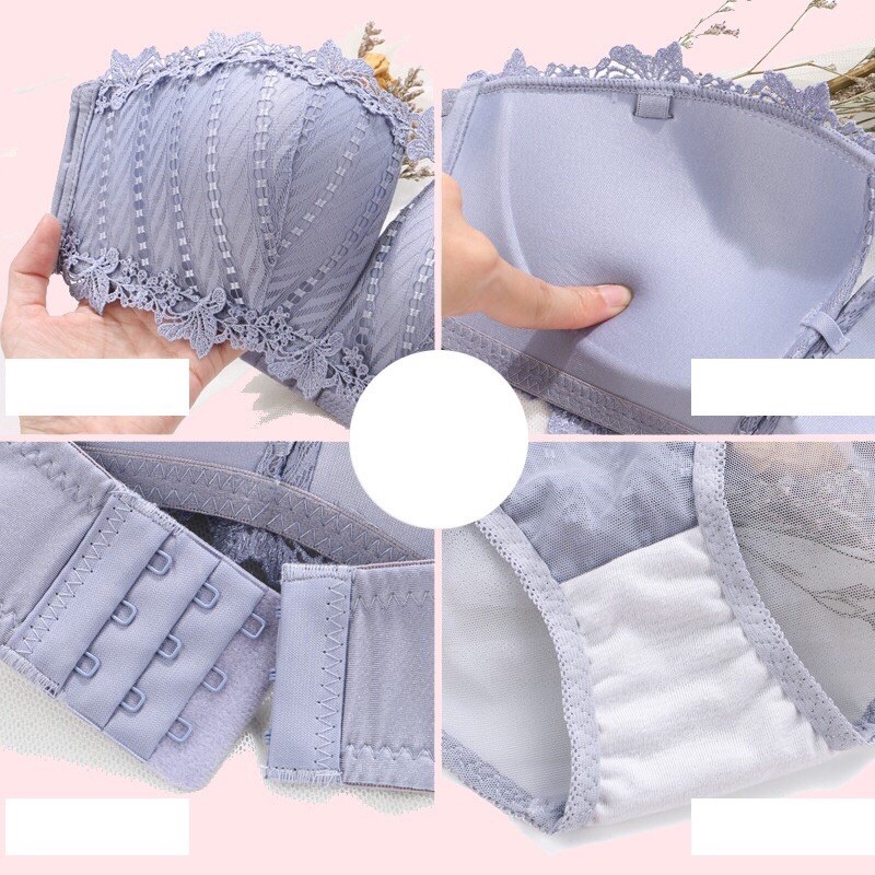 Áo Lót Nữ Nâng Ngực Đệm Su Mút Mỏng Không Gọng 2 Dây Cài Sau Chống Tuột Hieu Store24h - 945