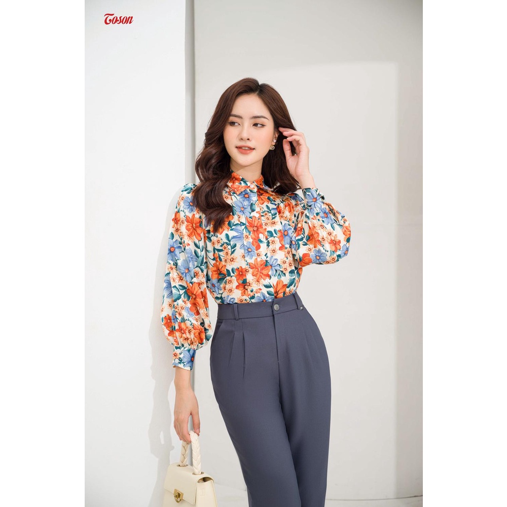 Quần baggi ghi xanh tuýp si, túi chéo 2 ly - sxtn Toson 23011G52