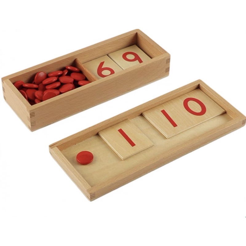 Thẻ số và hạt đếm Montessori (Cards and counters)
