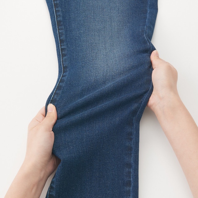 Muji Quần Denim Skinny Dài Tới Mắt Cá Co Giãn 4 Chiều