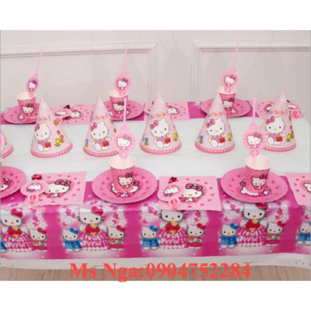 Đồ trang trí sinh nhật hello kitty(44 món)