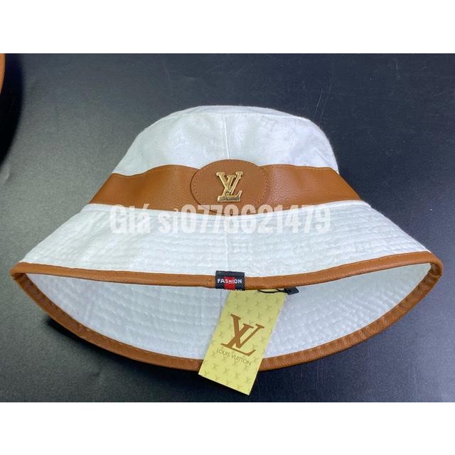 Nón bucket nữ hàn quốc - mũ vành vải lụa Lv dệt 3D thời trang Hàn quốc