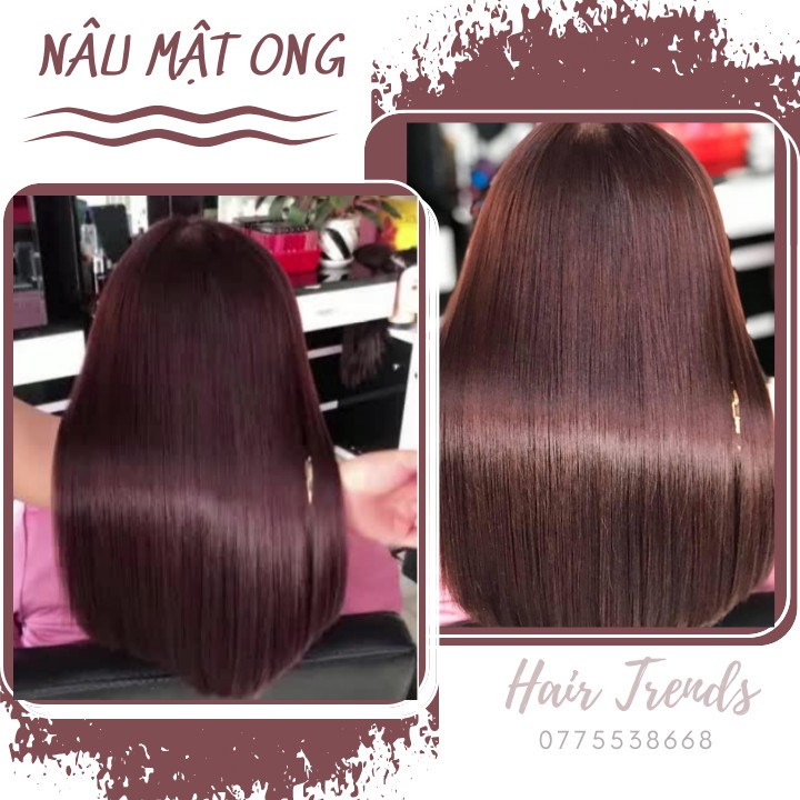 (PHỦ BẠC 100%) Thuốc nhuộm tóc màu NÂU MẬT ONG tặng kèm trợ dưỡng 100ml màu nhuộm Chiko-Hairtrends shop (CCK5.74)
