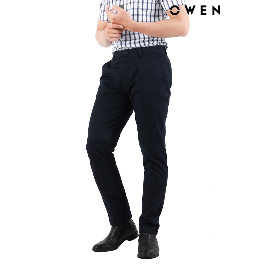 Quần khaki nam màu xanh đen OWEN Slim fit - QKSL22001