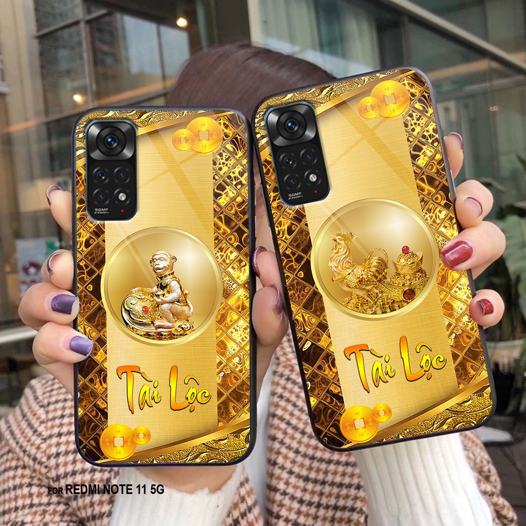 Ốp lưng KÍNH Xiaomi REDMI NOTE 11 4G / REDMI NOTE 11S / REDMI NOTE 11 PRO 5G in hình 3D 12 CON GIÁP -TÀI LỘC-PHÚ QUÝ