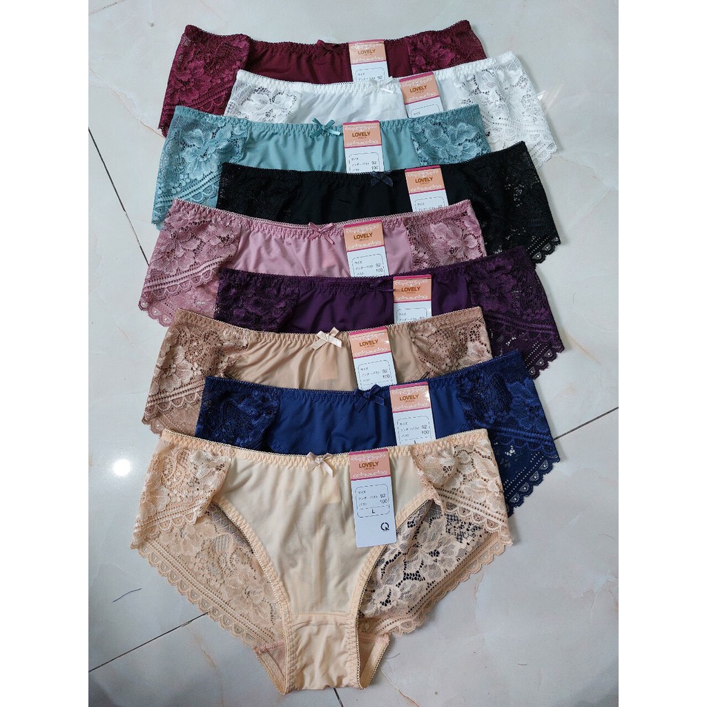 Quần lót Lovely Unique, quần lót VNXK Nhật Bản, quần con siêu mát nhẹ mềm form to nhỏ QLU1581