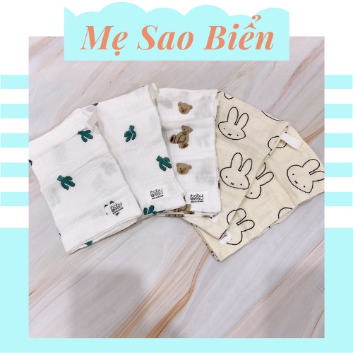 Set 5 khăn sữa vải xô cho bé Baby Bee