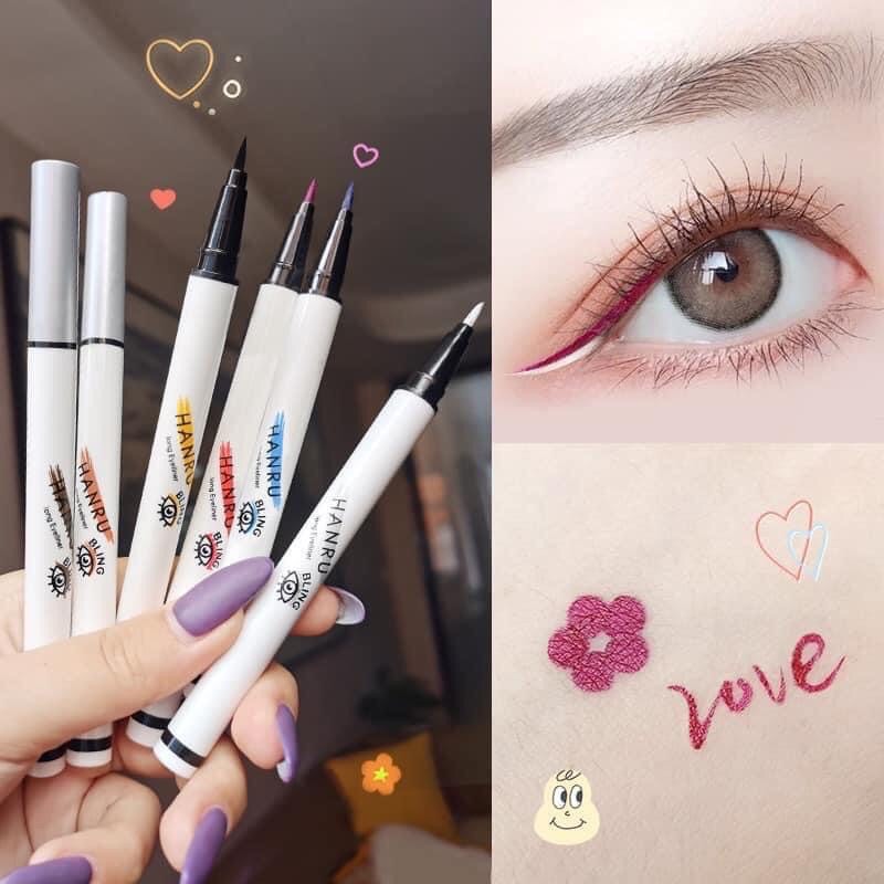 Bút kẻ mắt không lem HANRU, eyeliner chống thấm nước giữ màu tốt H1