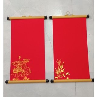 10 giấy nhung viết thư pháp kèm nẹp 27x54cm