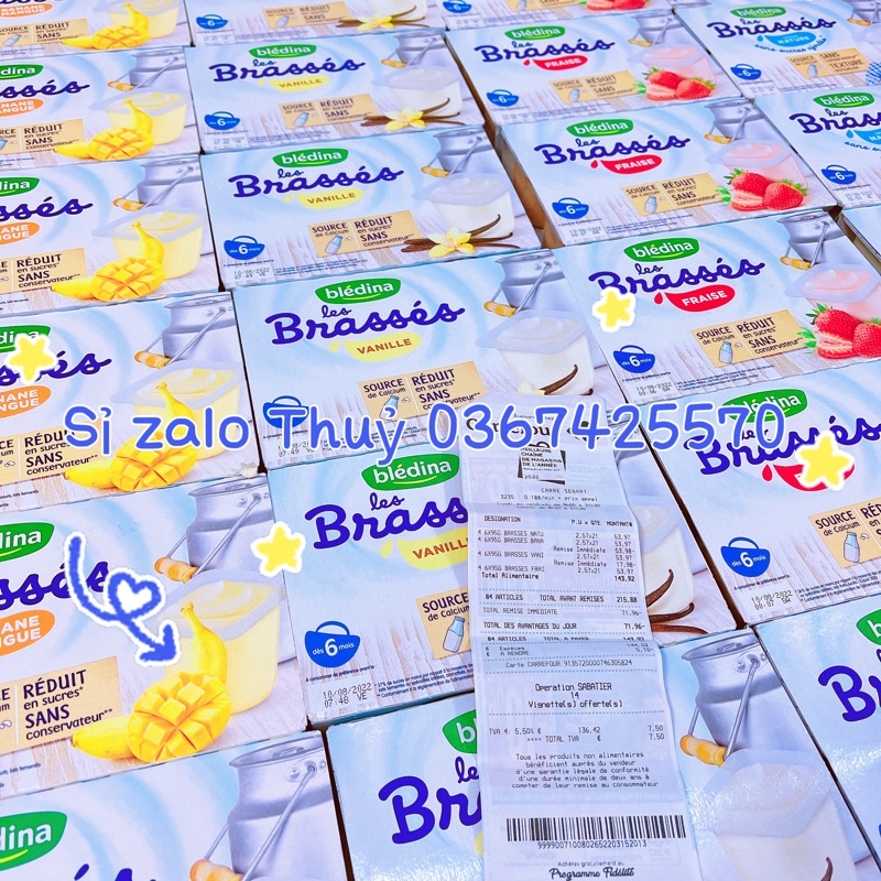 Sữa chua nguội Bledina đủ vị cho bé trên 6m lốc 570g
