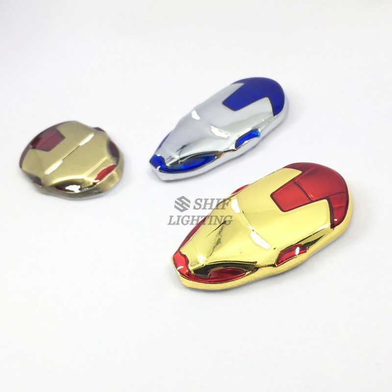 Decal Dán Xe Hơi Hình Iron Man 3d Bằng Kim Loại