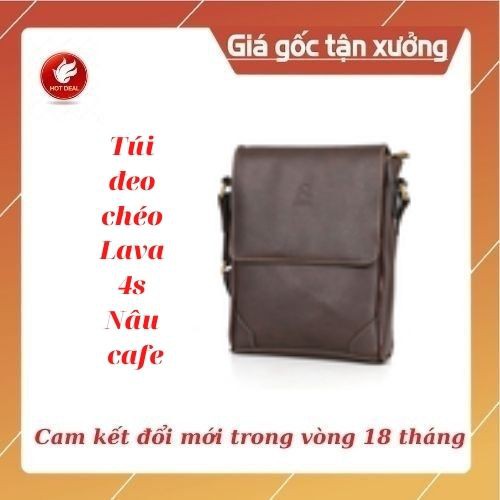 [Hàng cao cấp bảo hành 18 tháng] Túi đeo chéo Lava 4s Nâu cafe