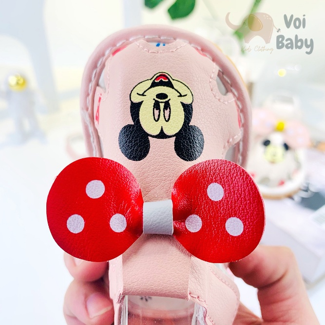 Dép tập đi cho bé gái hình mickey DTD3