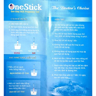 Que Thử thai OneStick - Phát hiện thai sớm
