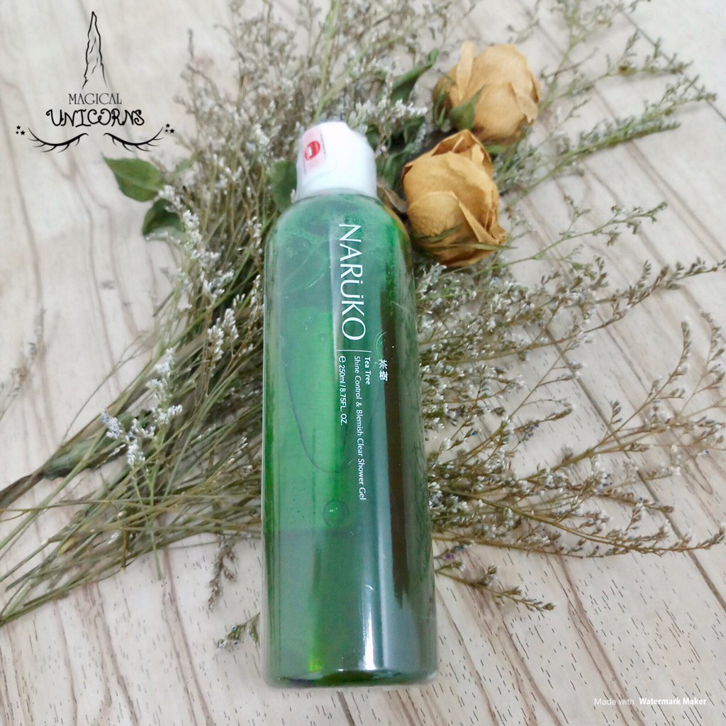 Sữa tắm Naruko tràm trà cho da dầu mụnTea Tree Shine Control and Blemish Clear Shower Gel 250 ml (Bản Đài)