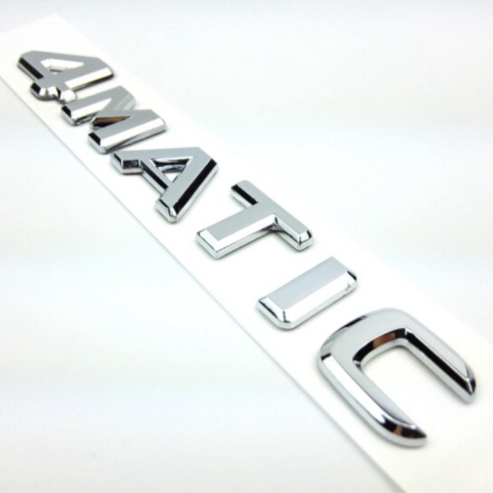 Sản Phẩm Tem, Decal logo inox 3D cao cấp chữ nổi 4 MATIC dán xe đuôi xe hơi, ô tô: Mã G30209 .