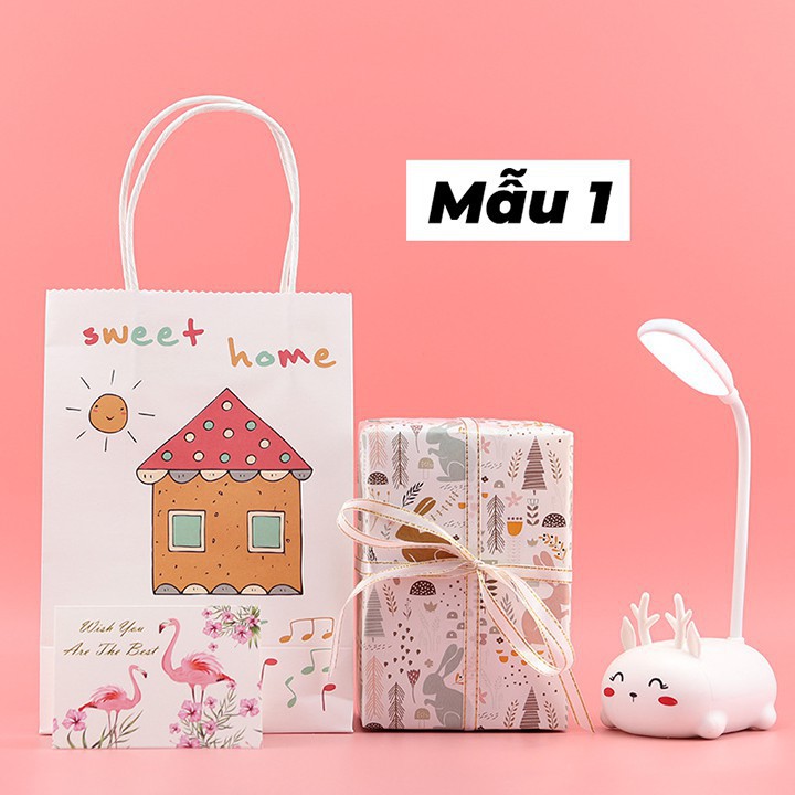 Đèn học để bàn mini hình thú dễ thương, đèn led mini để bàn tích điện tiện lợi - Moon Shop